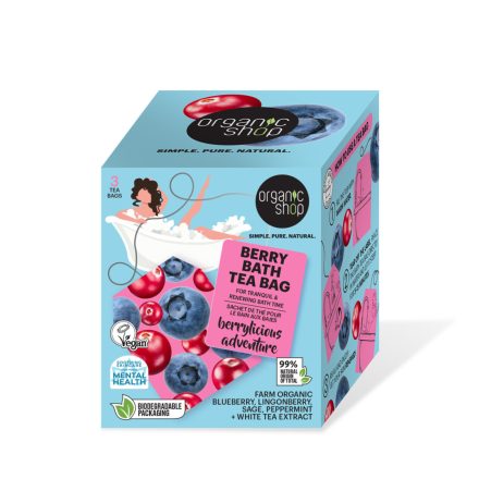 Berry Bath Fürdőfilter bogyós gyümölcsökkel 3 db Organic Shop 