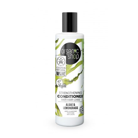 Erősítő és hajhullás elleni kondicionáló algával és citromfűvel 280 ml Organic Shop