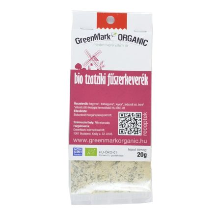 Bio Tzatziki fűszerkeverék 20 g GreenMark