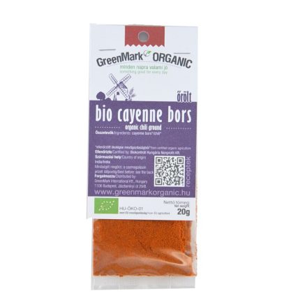 Bio Cayenne bors, őrölt 20 g GreenMark