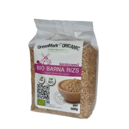 Bio Barna Rizs, kerekszemű 500 g GreenMark