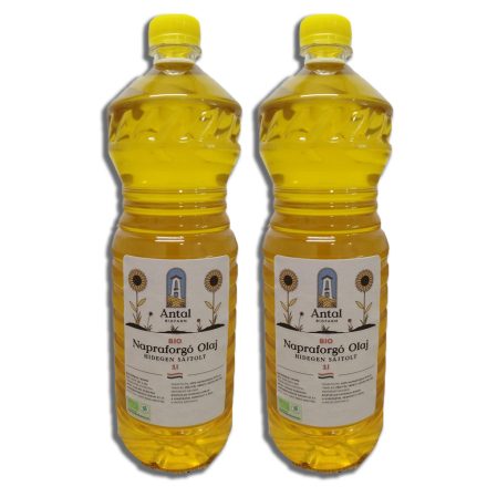 Bio hidegen sajtolt napraforgó olaj DUO 2x1 liter Antal Biofarm