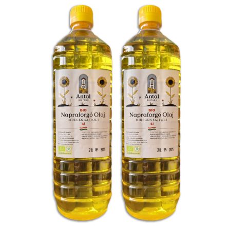 Bio hidegen sajtolt napraforgó olaj DUO 2x1 liter Antal Biofarm